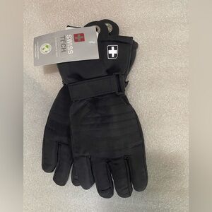 Swiss Tech Men's Black Winter Gloves